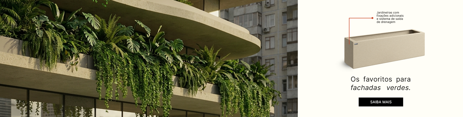 Jardineiras em Fachadas